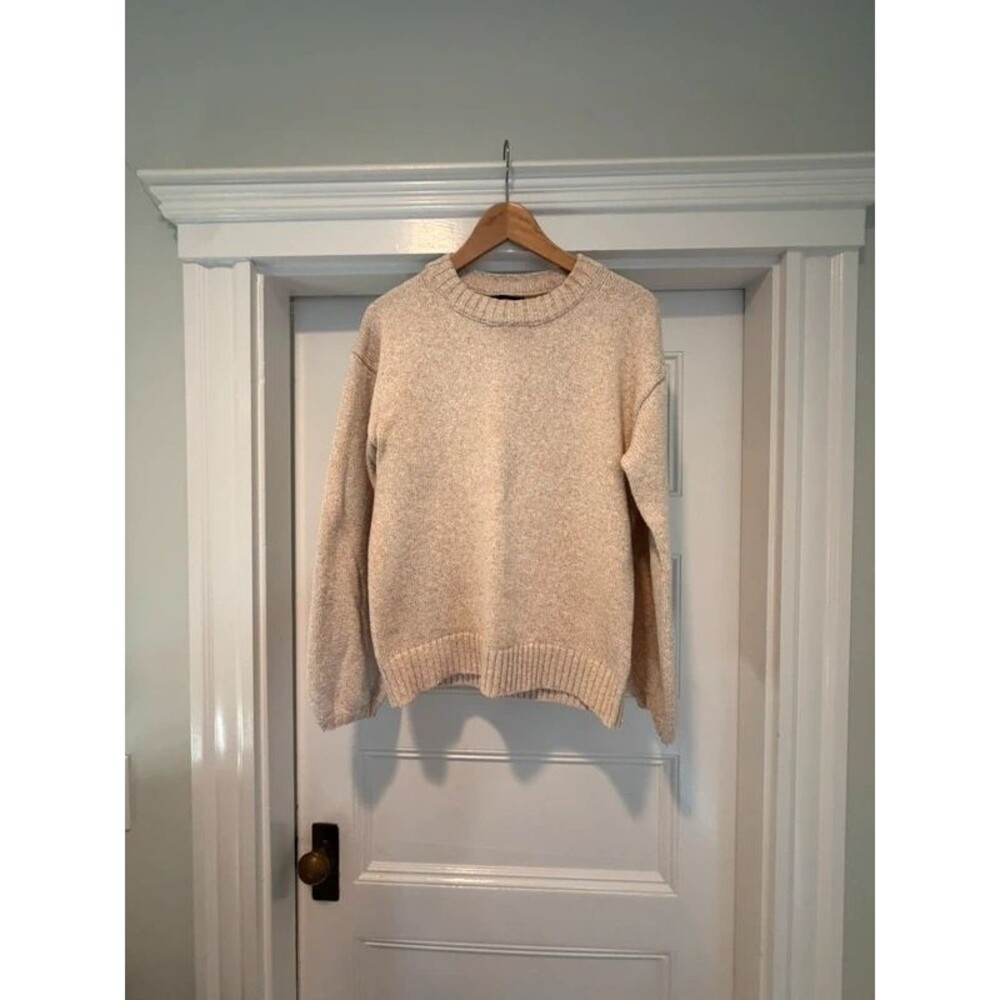 J.Crew Oatmeal colored crewneck sweater